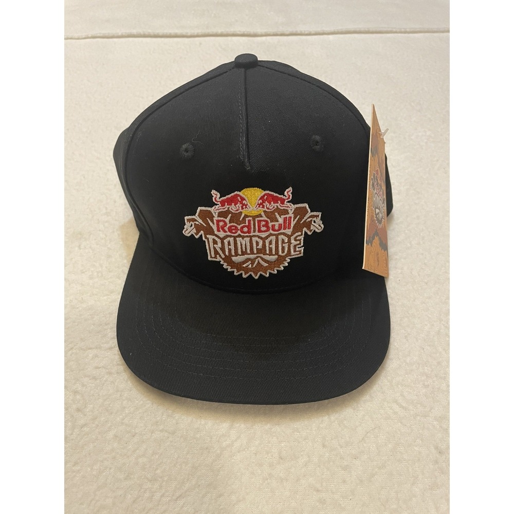 Red Bull Rampage Snapback Hat Black Adjustable Downhill Racing Cycling